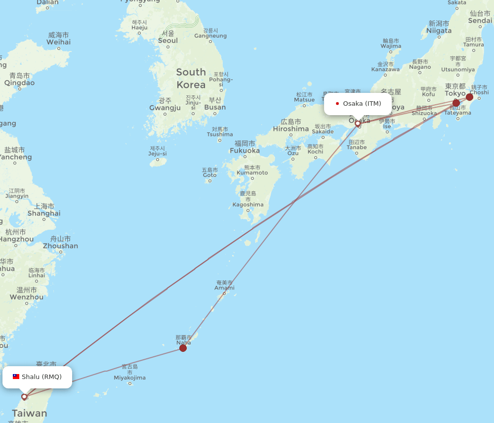 ITM-RMQ flight routes