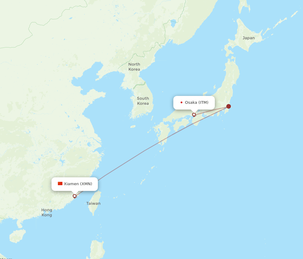 ITM-XMN flight routes