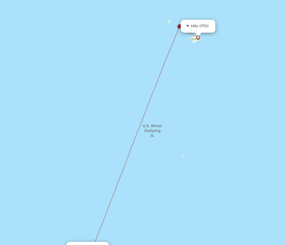 ITO to APW flights and routes map