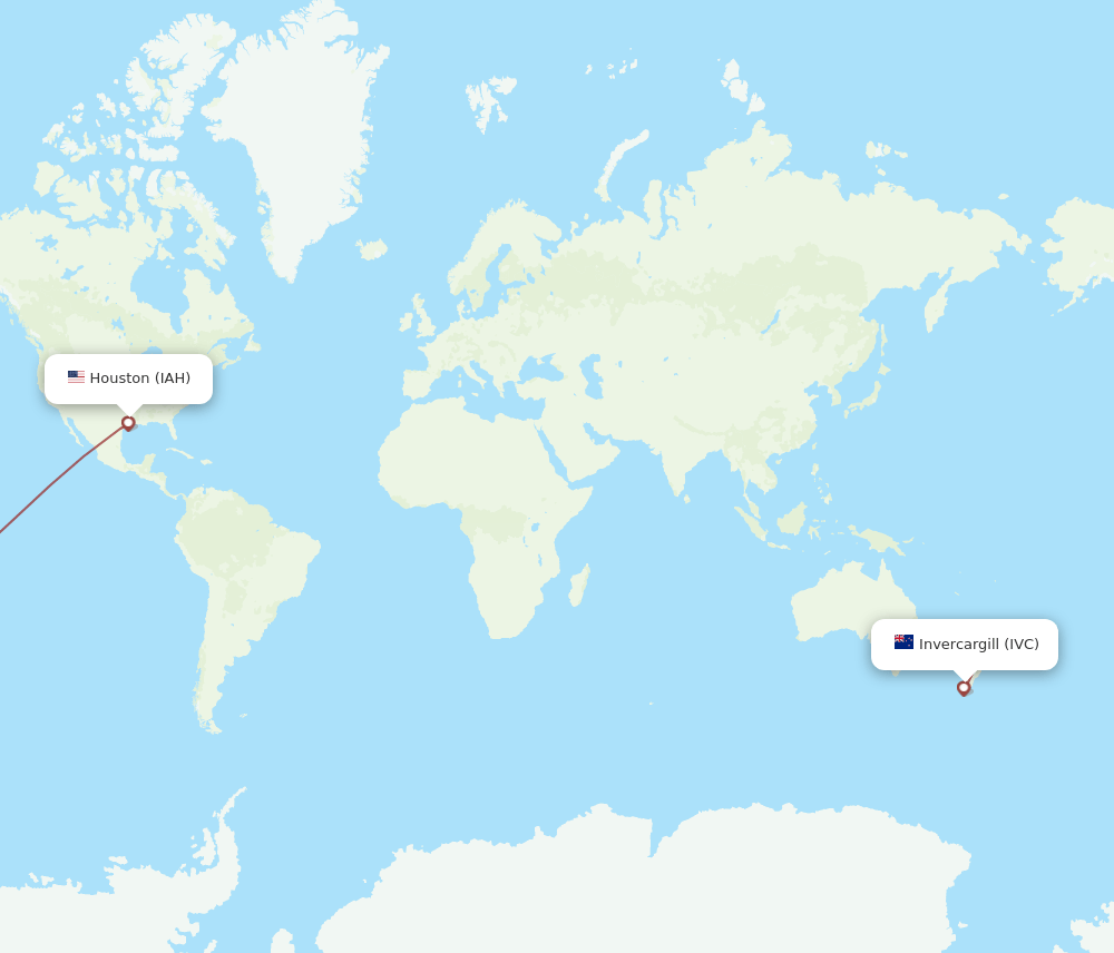 IVC to IAH flights and routes map