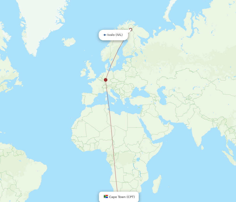 IVL-CPT flight routes