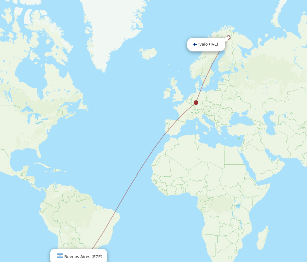 IVL-EZE flight routes