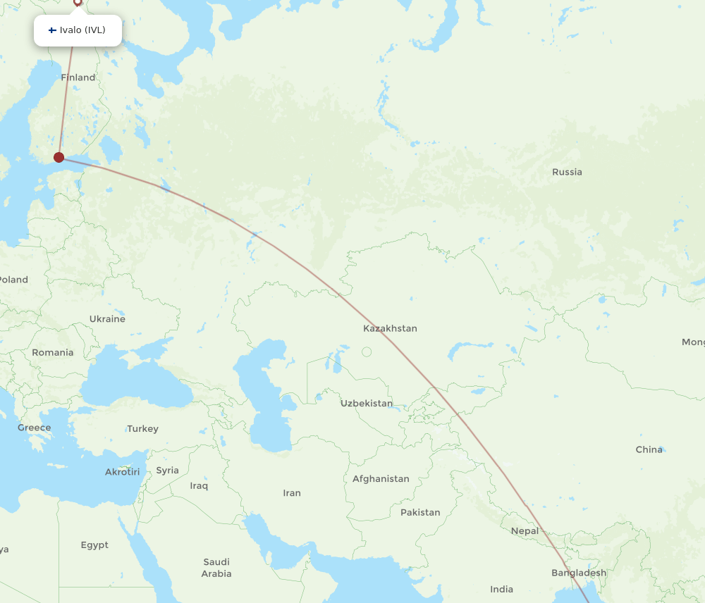 IVL-HKT flight routes