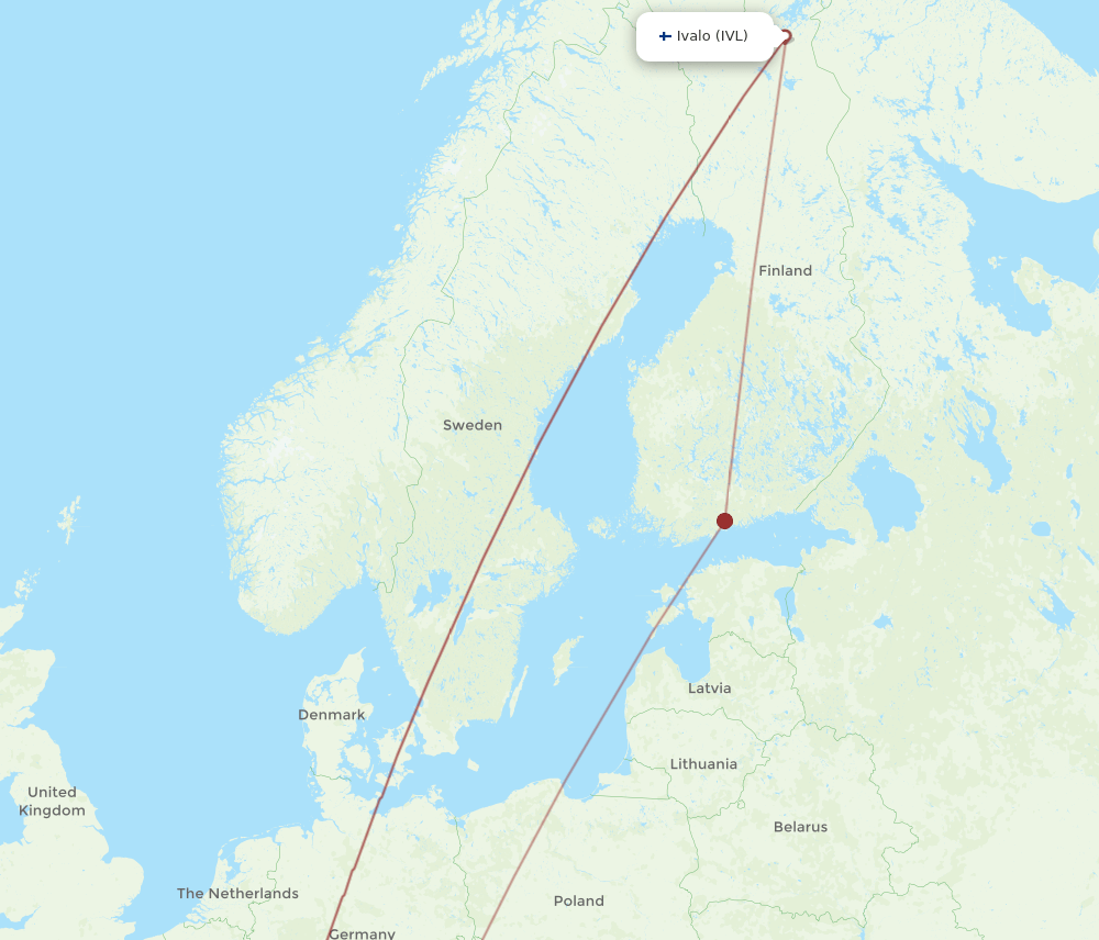 IVL-SZG flight routes