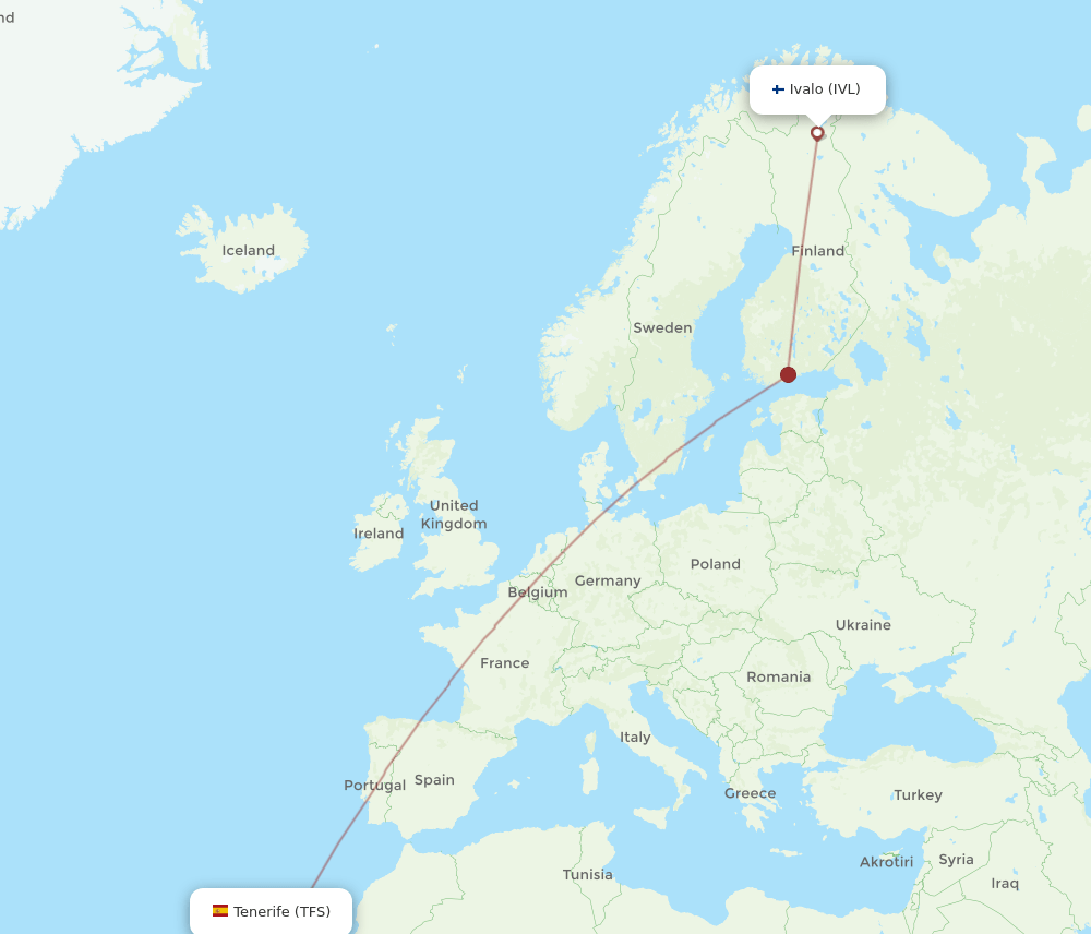 IVL-TFS flight routes