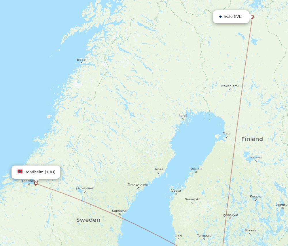 IVL-TRD flight routes