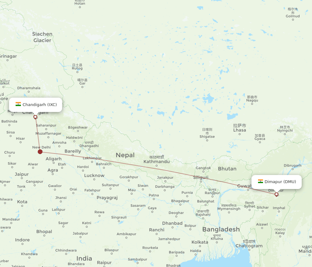 IXC-DMU flight routes