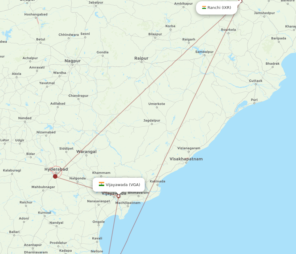 IXR-VGA flight routes