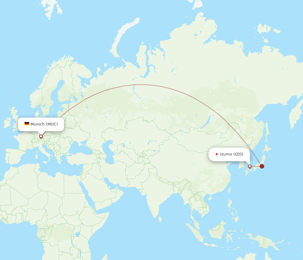 IZO-MUC flight routes