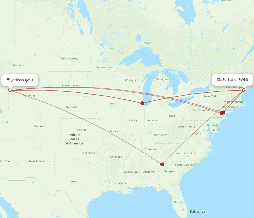 JAC-PWM flight routes