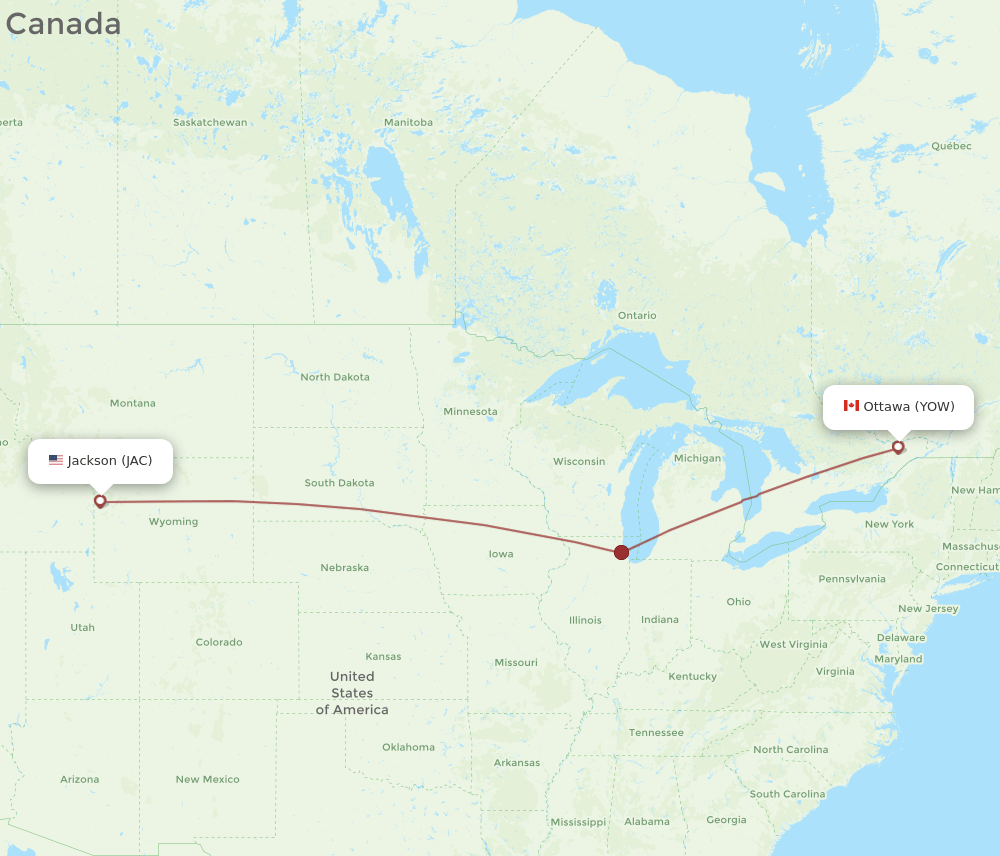 JAC-YOW flight routes