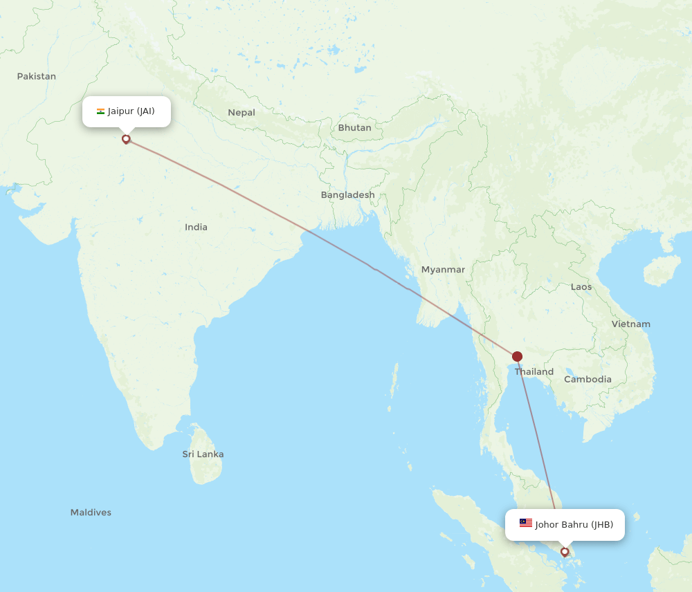 JAI-JHB flight routes