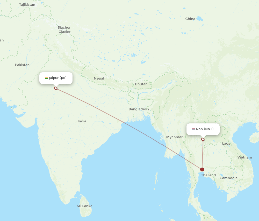 JAI-NNT flight routes