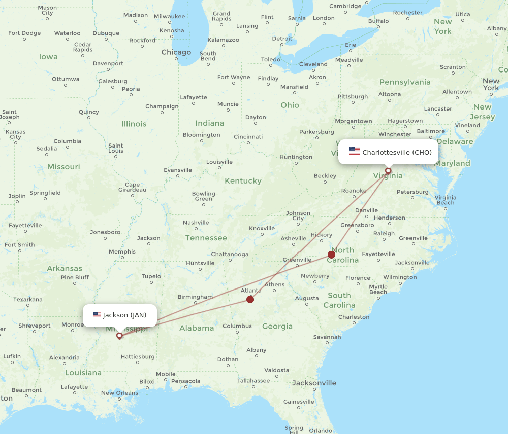 JAN-CHO flight routes