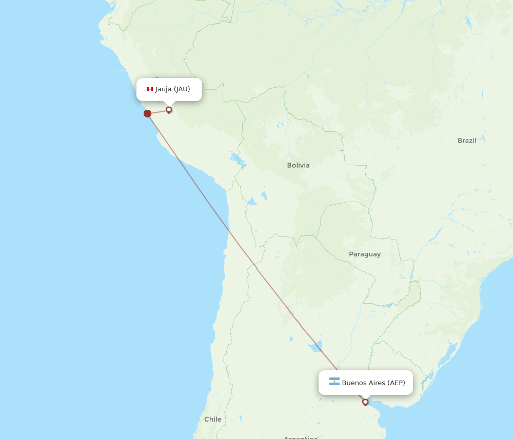 JAU-AEP flight routes