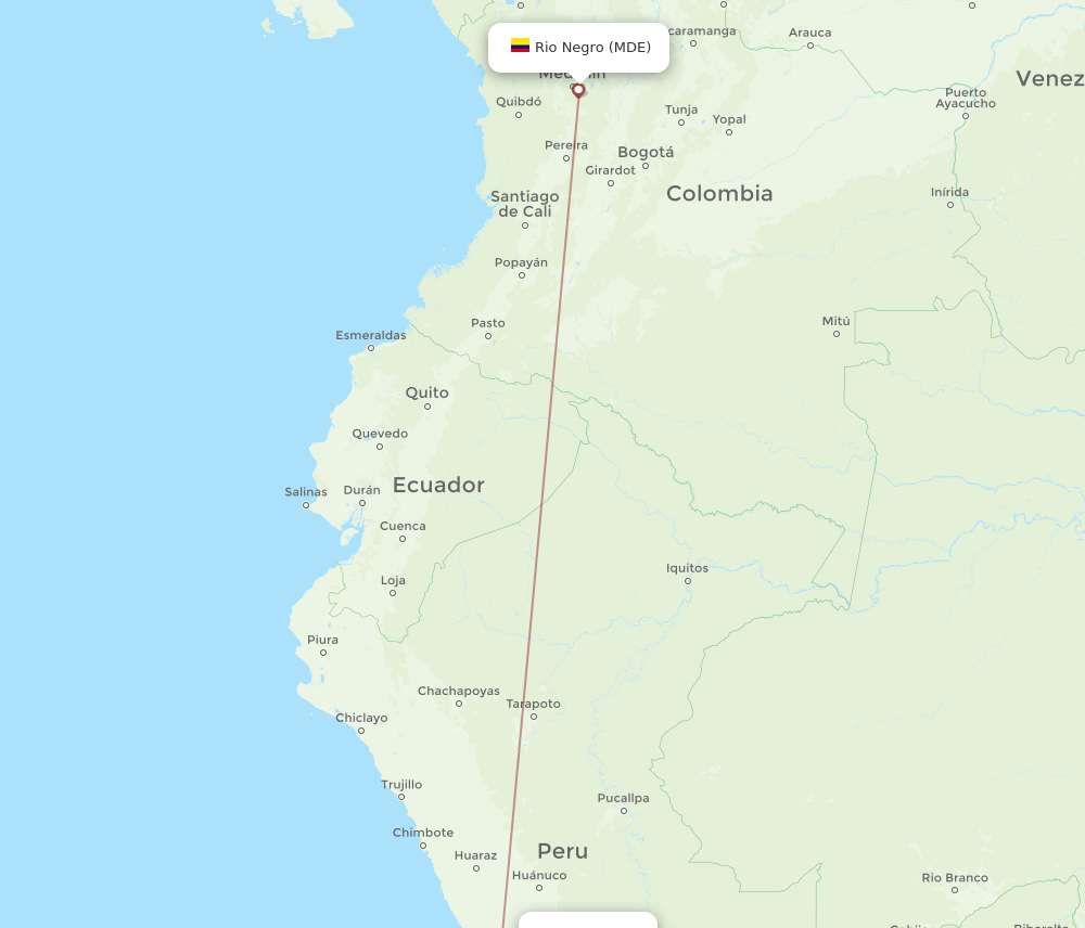 JAU-MDE flight routes