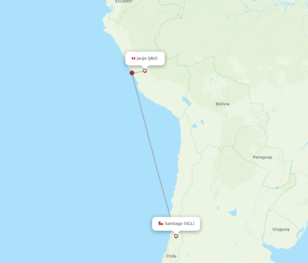 JAU-SCL flight routes