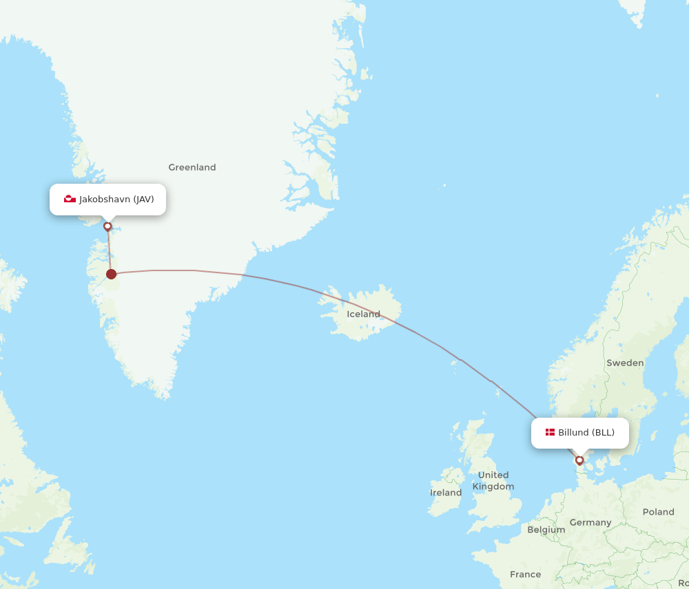 JAV-BLL flight routes
