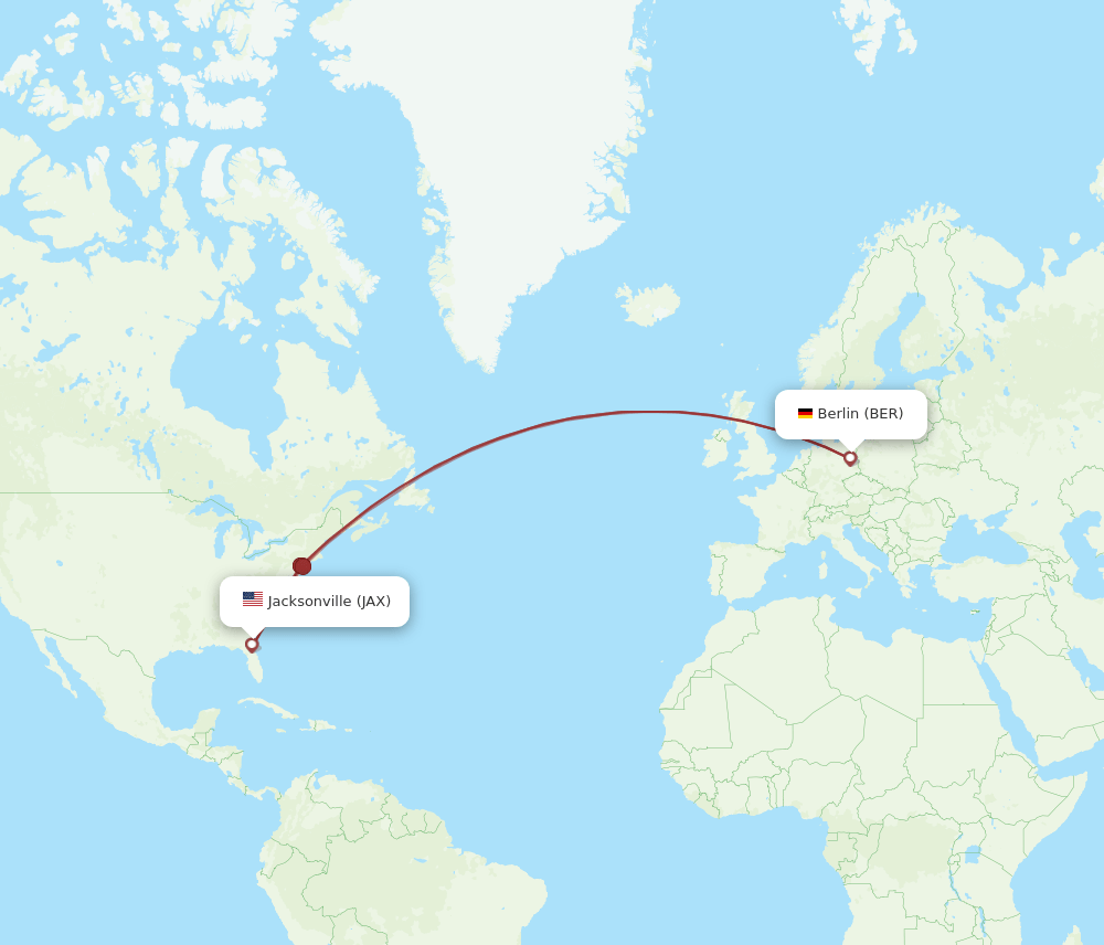 JAX-BER flight routes