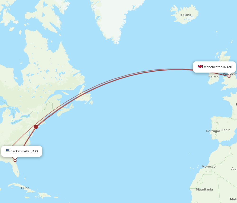 JAX-MAN flight routes