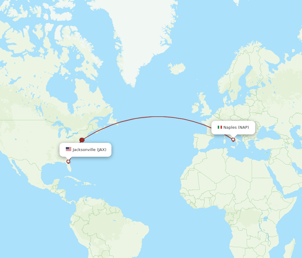 JAX-NAP flight routes