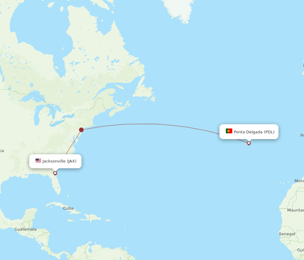 JAX-PDL flight routes