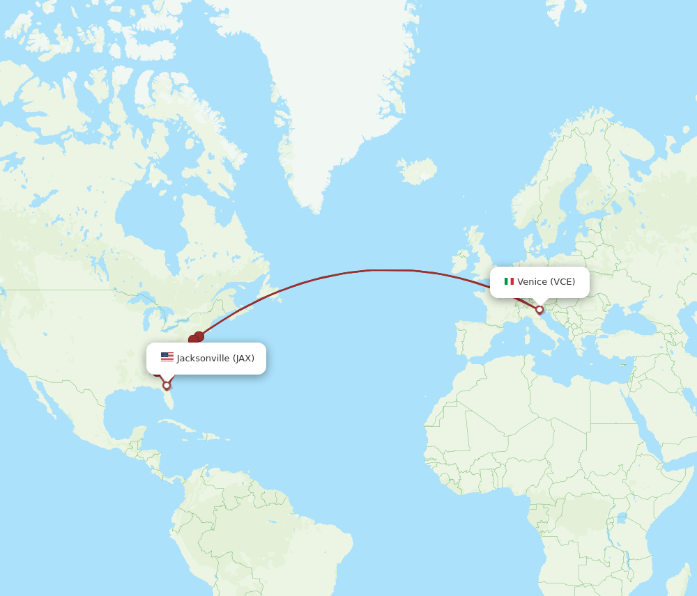 JAX-VCE flight routes