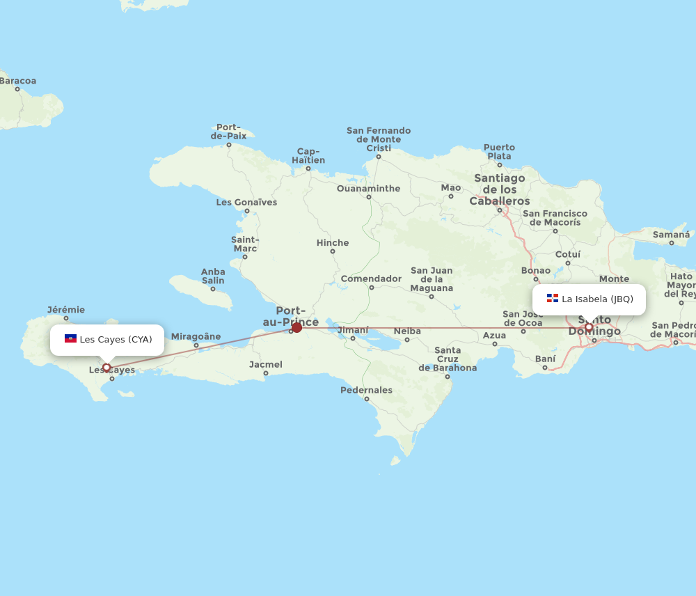 JBQ to CYA flights and routes map