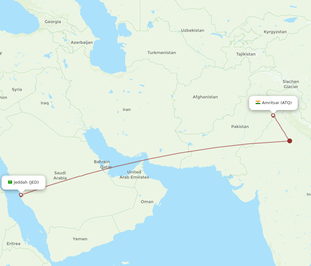 JED-ATQ flight routes