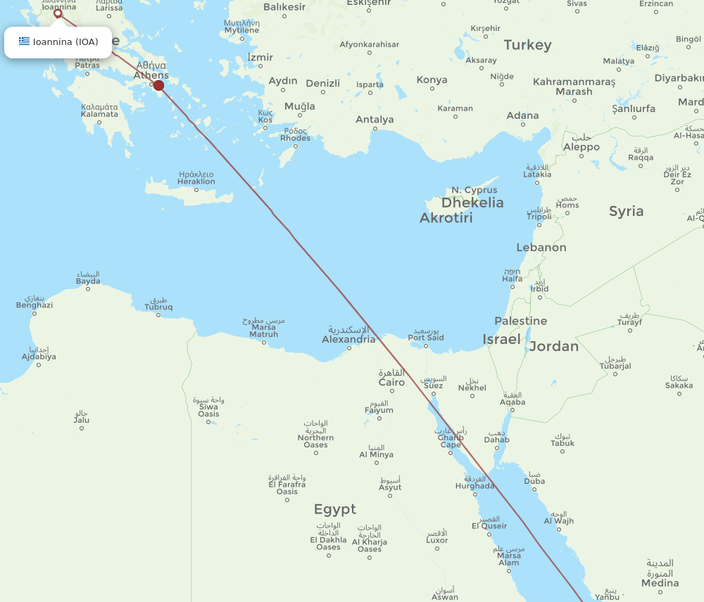 JED-IOA flight routes