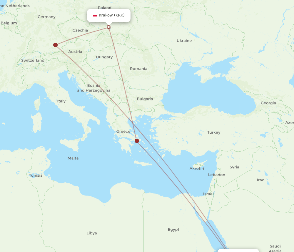 JED-KRK flight routes