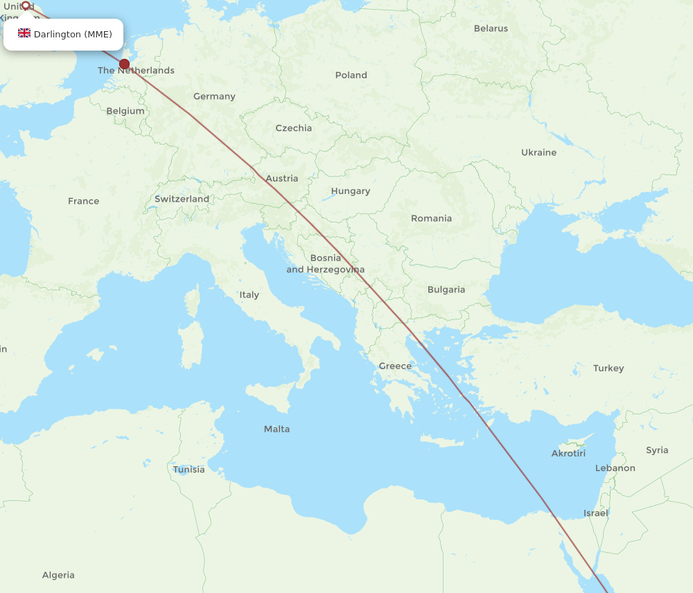 JED to MME flights and routes map