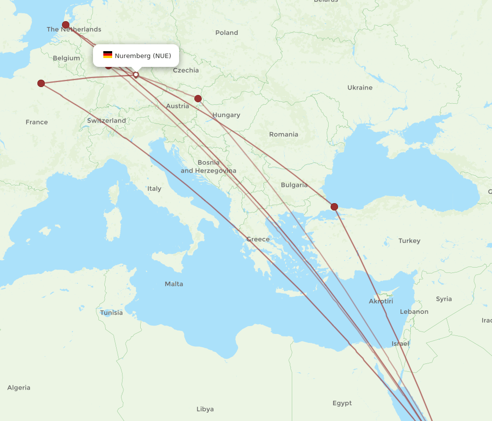 JED-NUE flight routes