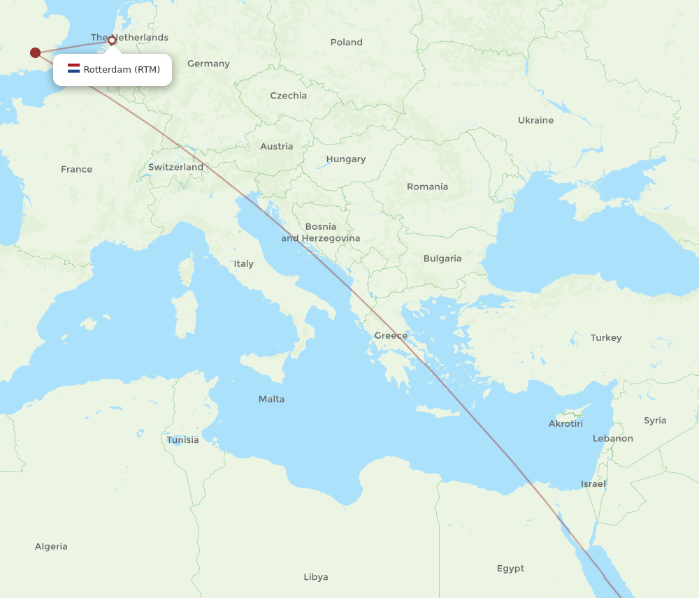 JED-RTM flight routes