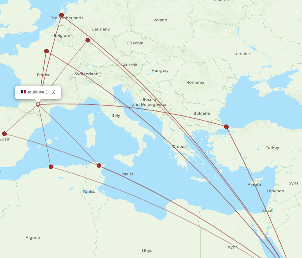 JED-TLS flight routes