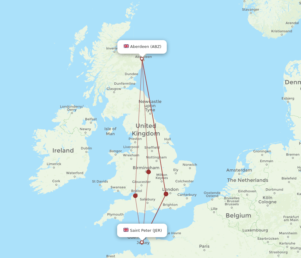 JER-ABZ flight routes