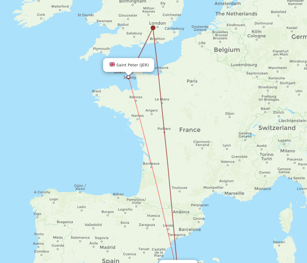 JER-IBZ flight routes