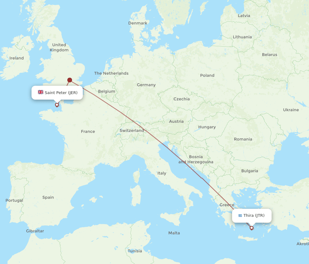 JER-JTR flight routes