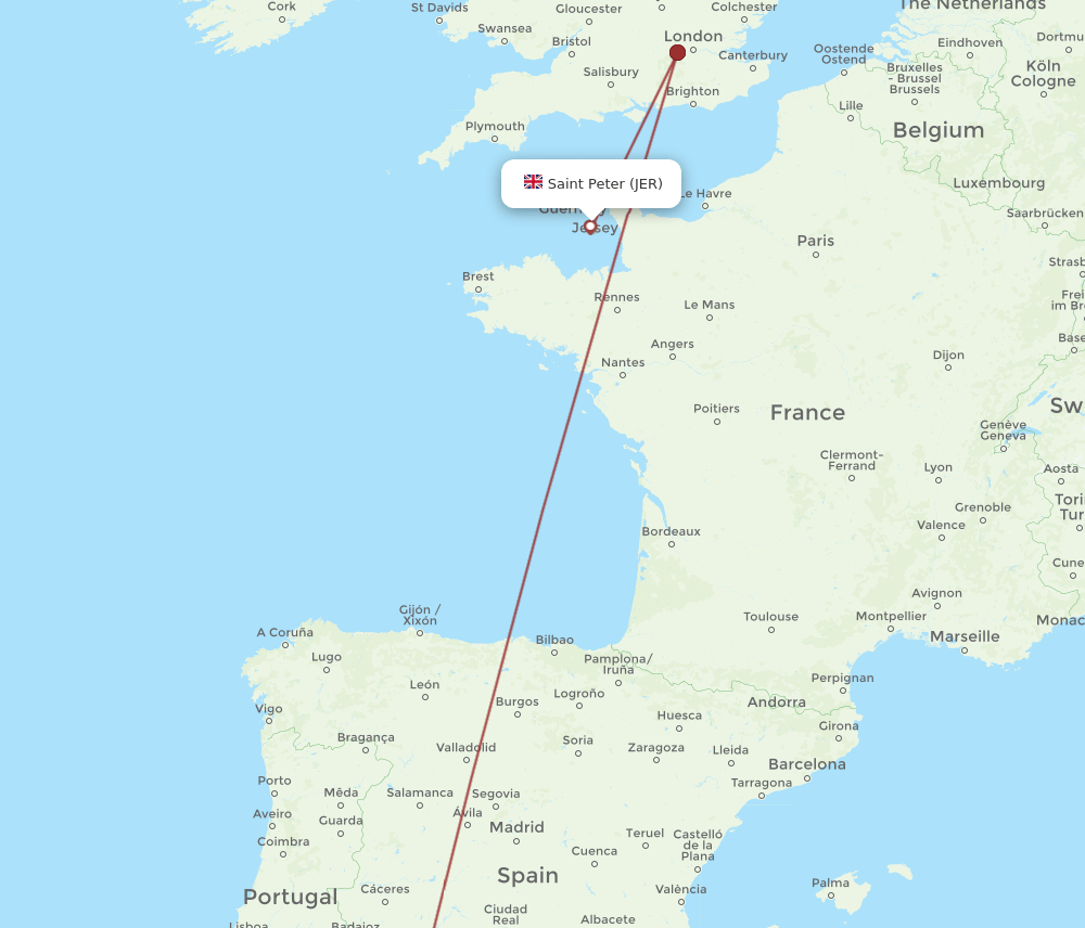 JER-SVQ flight routes