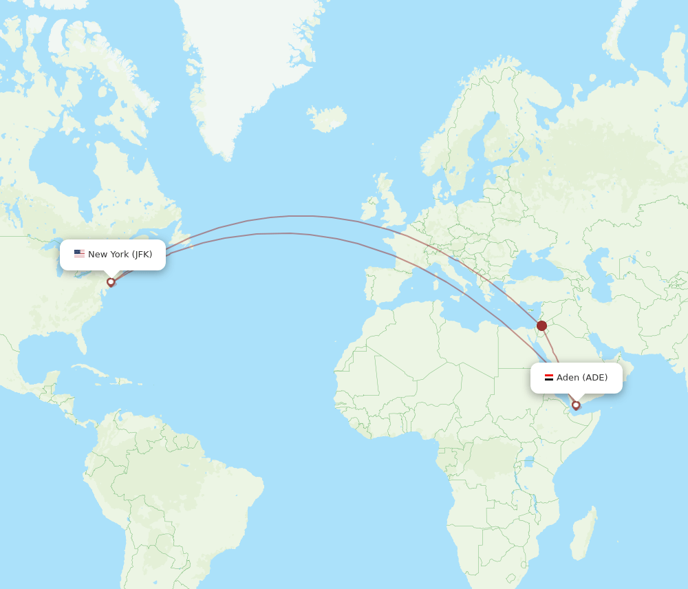 JFK-ADE flight routes