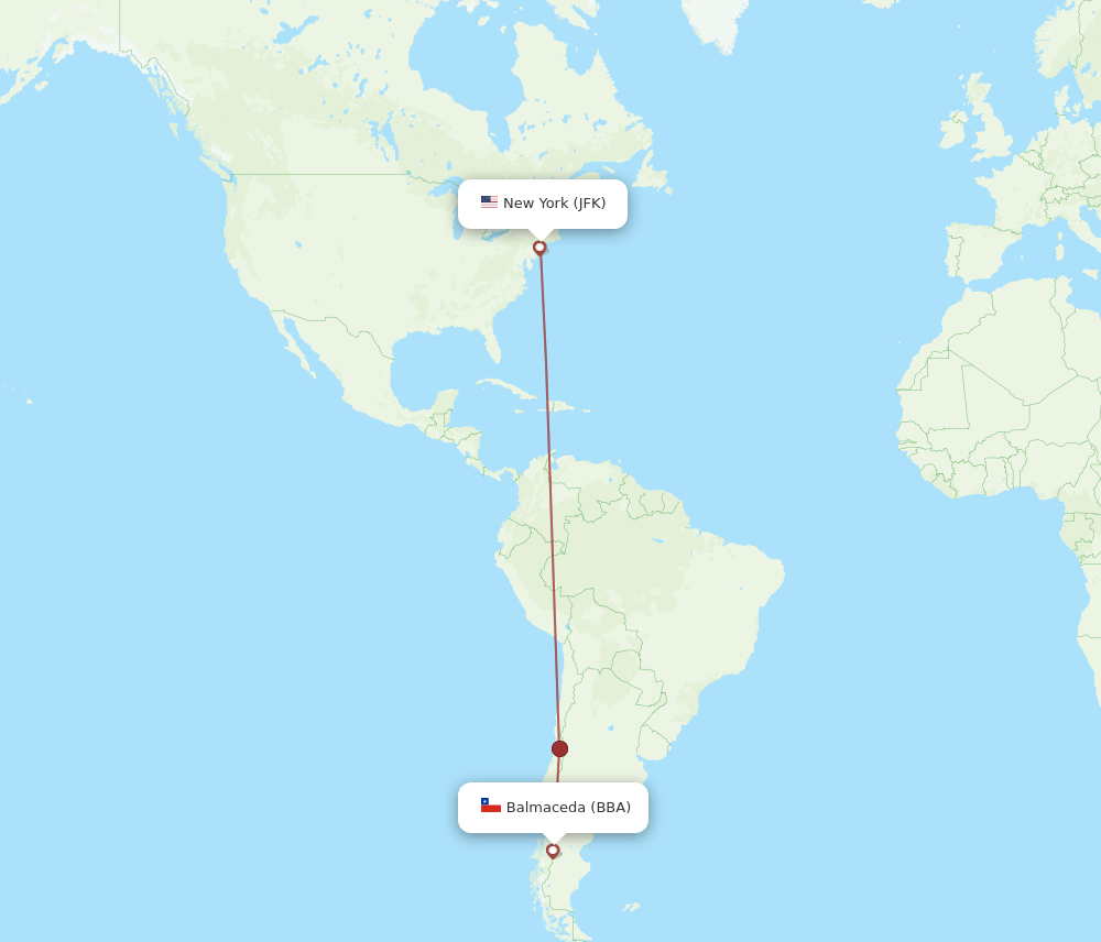 JFK-BBA flight routes