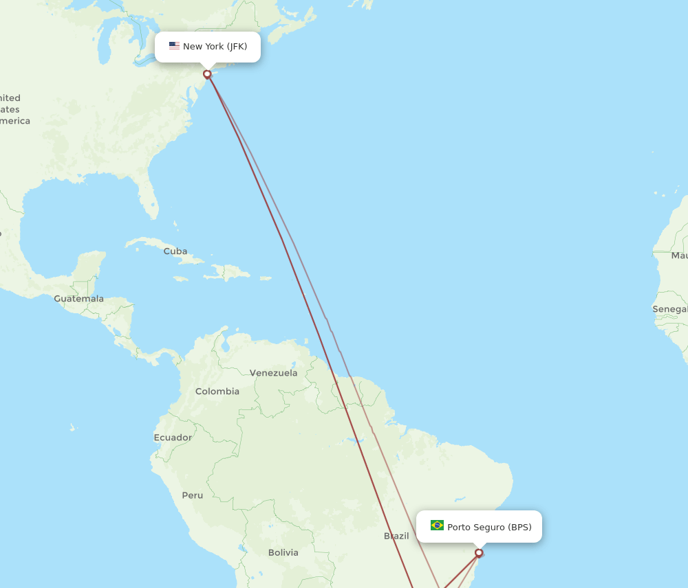 JFK-BPS flight routes