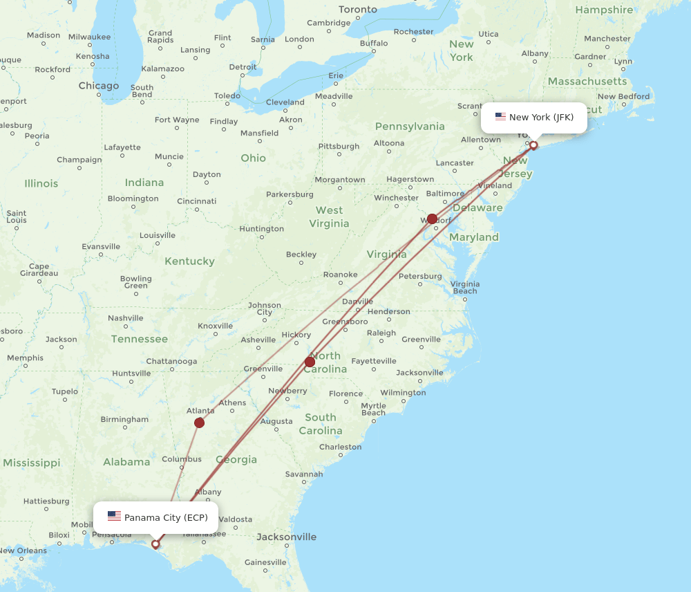 Flights from new york to panama city jfk to ecp airlines best