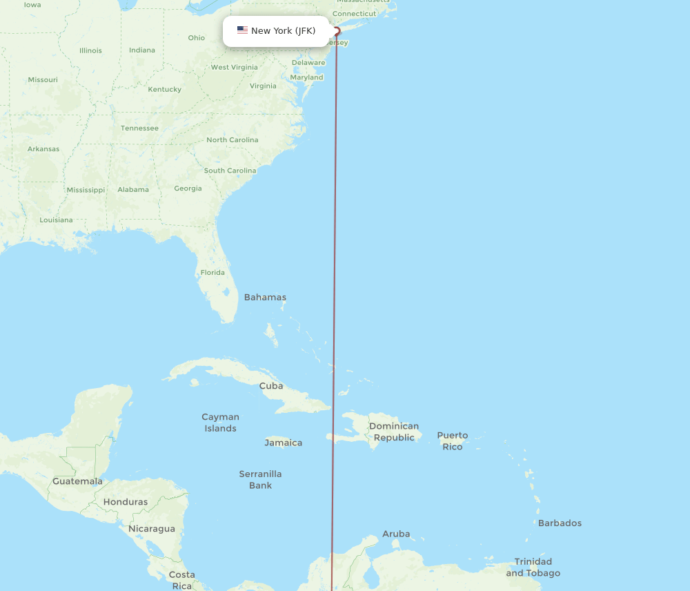 JFK-EYP flight routes