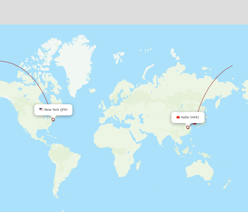 JFK-HFE flight routes