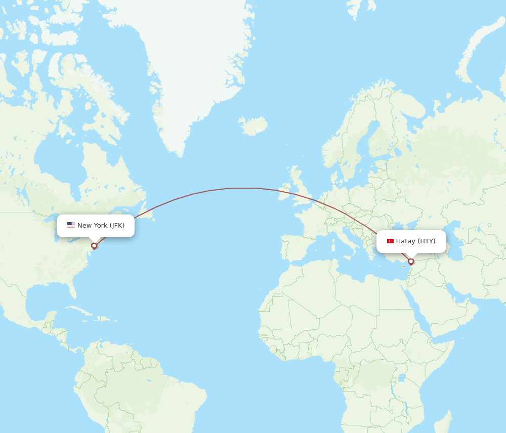 JFK-HTY flight routes