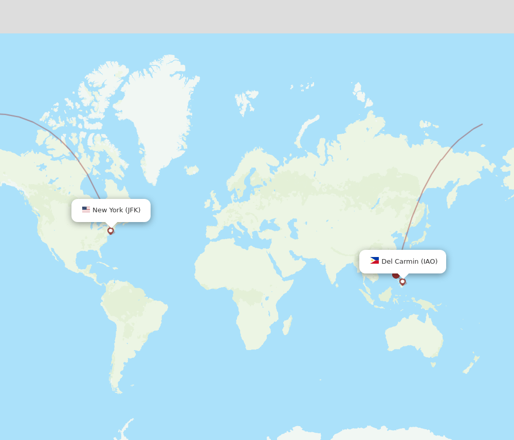JFK-IAO flight routes