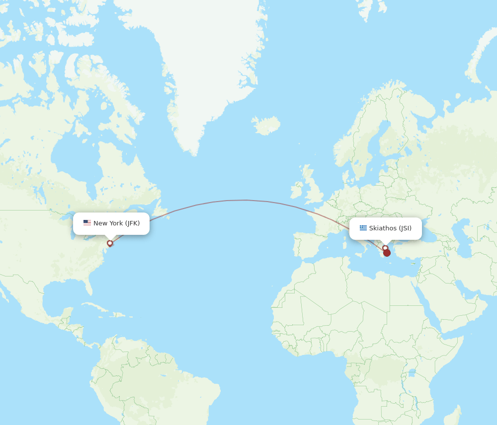 JFK-JSI flight routes