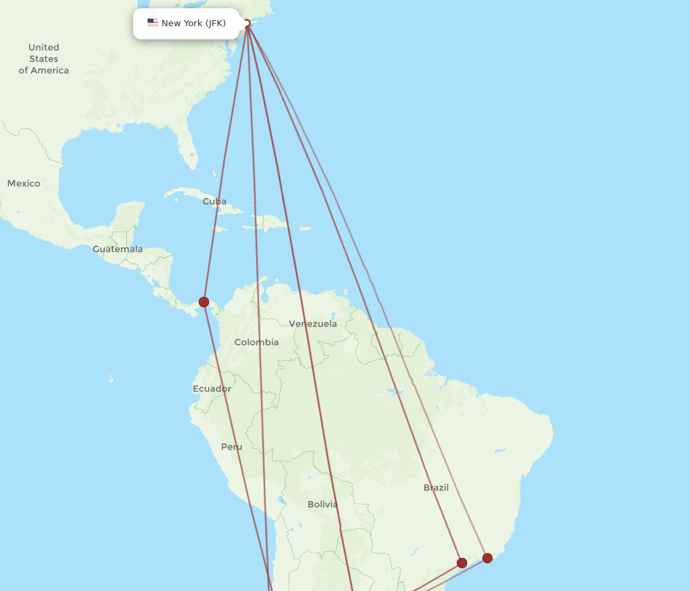 JFK-MDZ flight routes