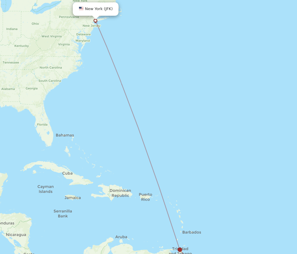 JFK-OGL flight routes